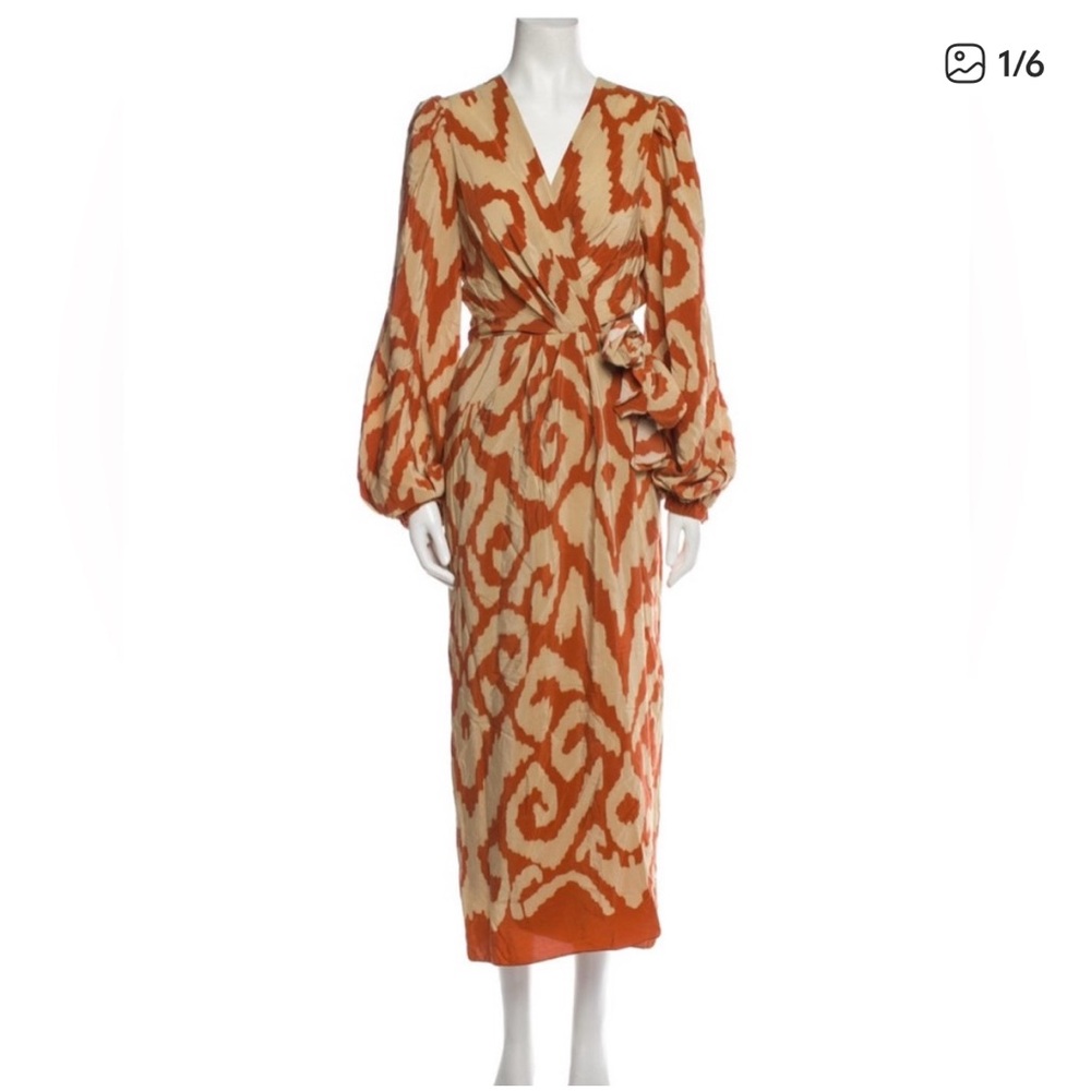 Johanna Ortiz 100% Silk Maxi Dress